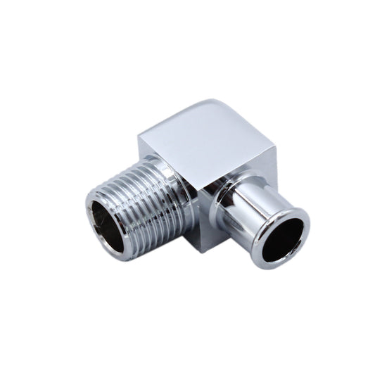 90¡ã Deg Heater Hose Fitting 1/2 NPT to 5/8 Hose Barb Chrome Billet Aluminum