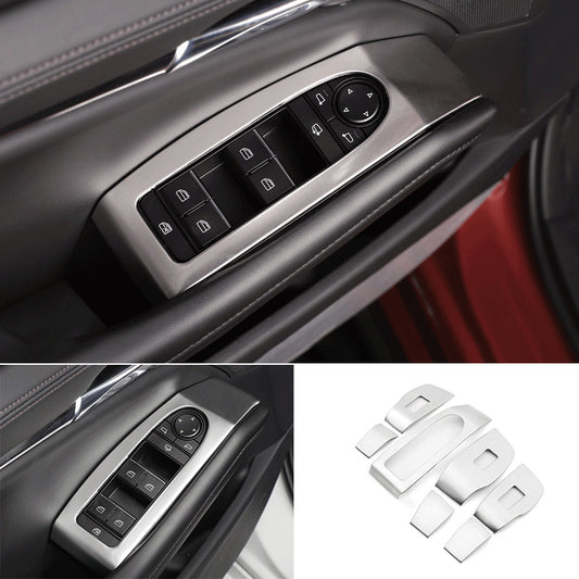 7p for Mazda 3 Axela 2019-2022 Silver Interior Car Window Lift Panel Switch Trim