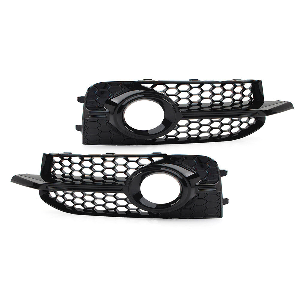 2x Front Bumper Honeycomb Fog Light Grill Cover for Audi A1 8X S-Line S1 2010-14