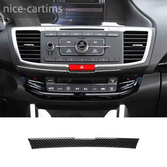 Carbon Fiber Center Air Vent Outlet Lower Panel Cover for Honda Accord 2013-2017