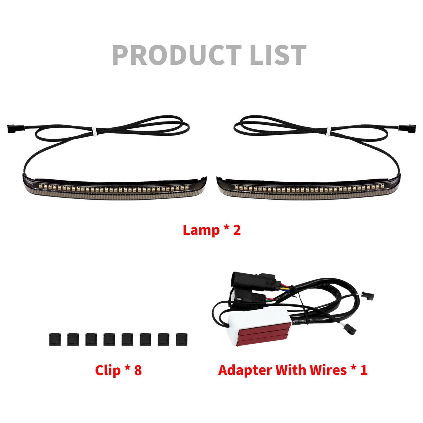 Saddlebag Flowing Brake Turn Signal w/ Somke Lens Lights Fit for Harley Touring