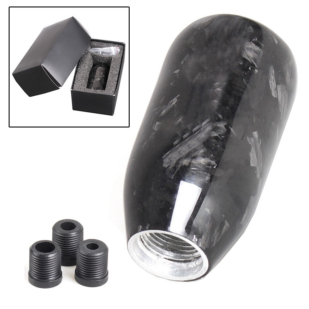 Forged Black Carbon Fiber Automatic Manual MT Gear Shift Knob Shifter