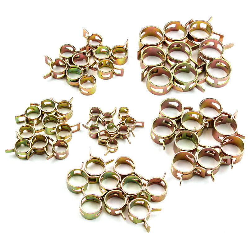 60Pcs Spring Band Type Action Vacuum Hose Pipe Clamp Low Pressure Air Clip Clamp