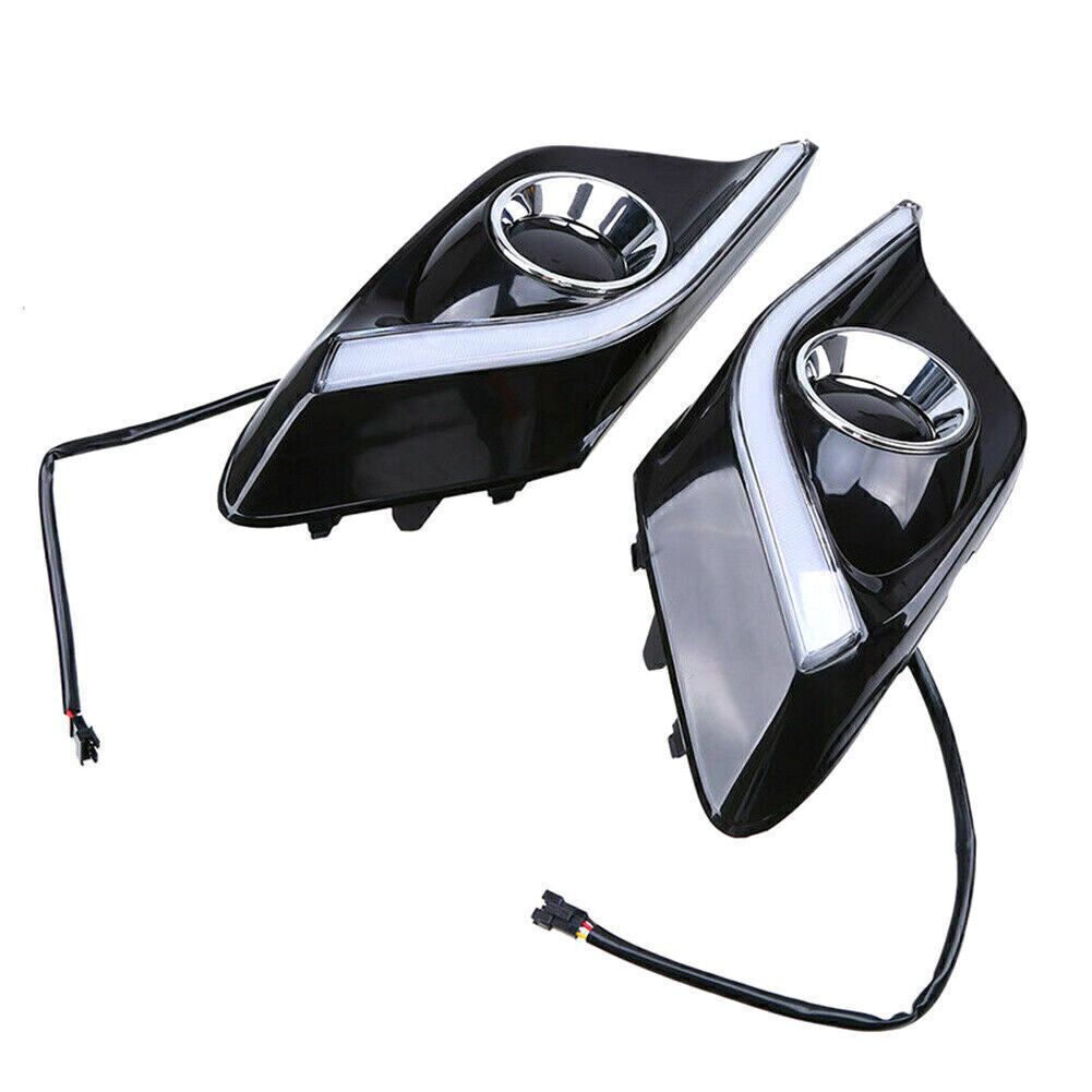 2PCS LED DRL Daytime Running Light for Mazda 3 Axela Car Fog Lamp DRL 2014-2016