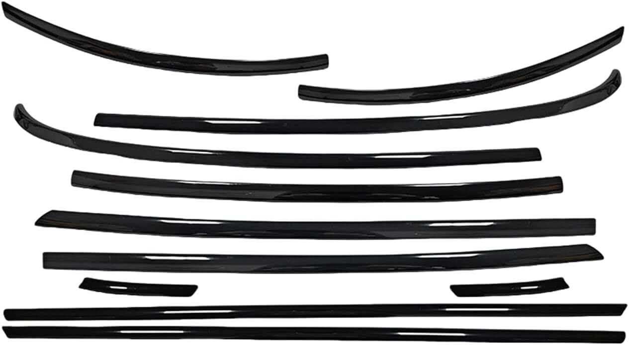 Stainless Car Window Trim Strip Gloss Black for MINI Cooper Coupe R58 2012-2015