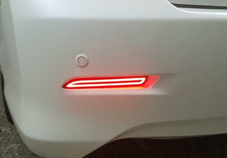 for Toyota RAV4 2019-2022 LED Rear Bumper Fog Light Brake Light Reflector Smoked