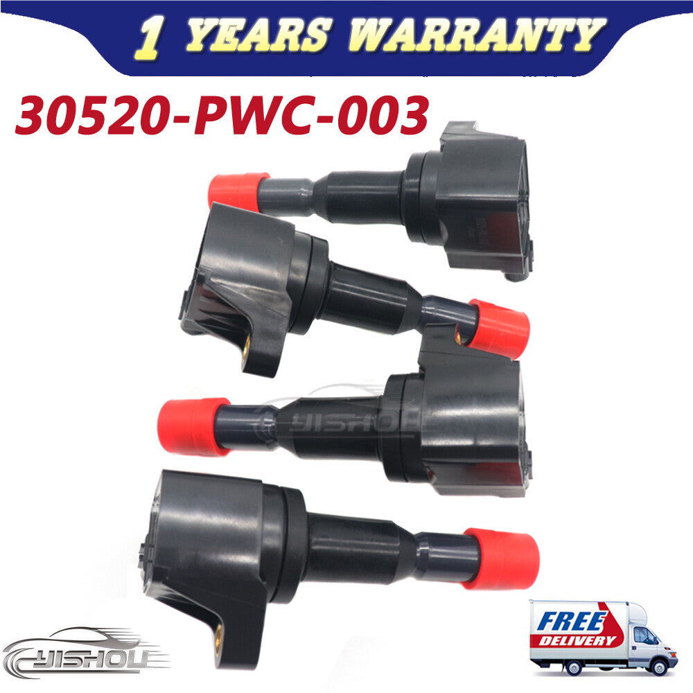 Set of 4 Ignition Coil For 2006-2008 for Honda Fit 1.5L l4 C1578 UF581 30520-PWC-003