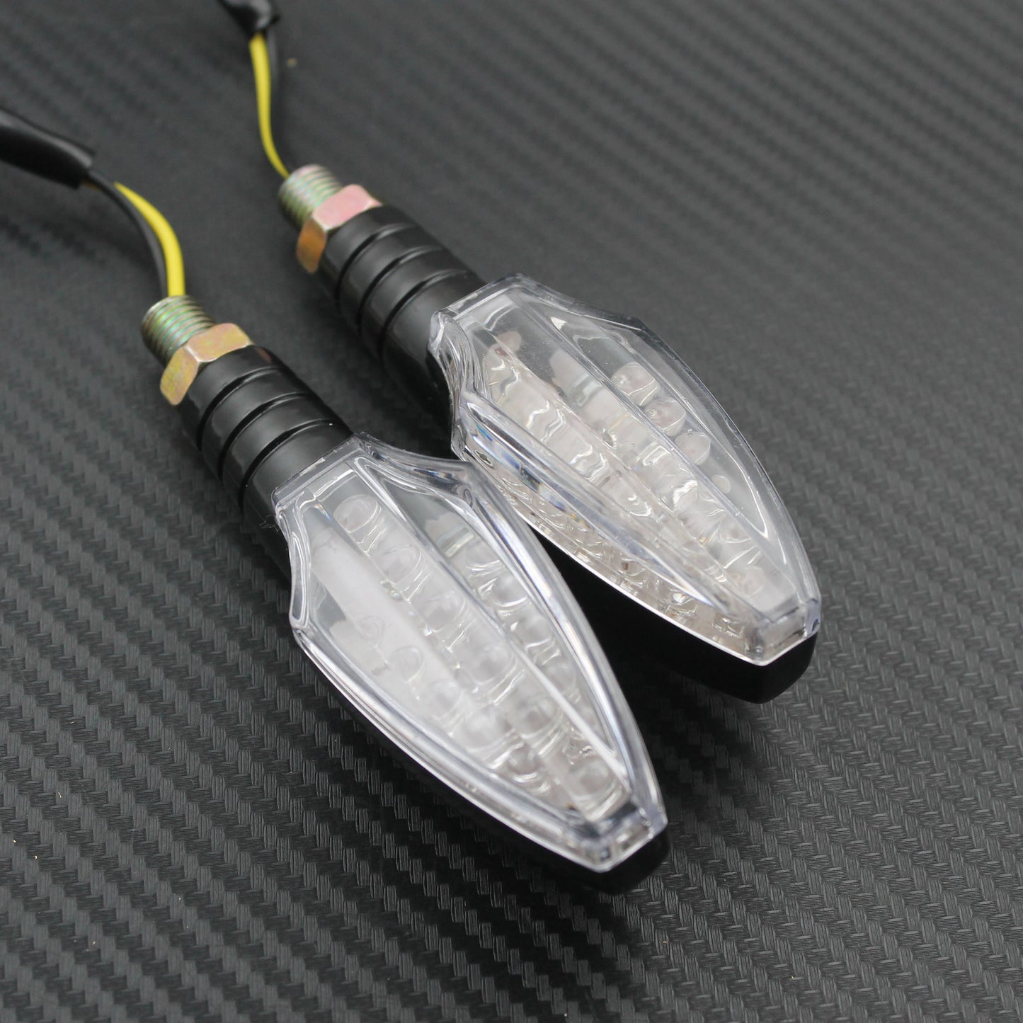 Waterproof 12V Indicator Blinker Flash LED Turn Signal Light BlueAmber Lamp