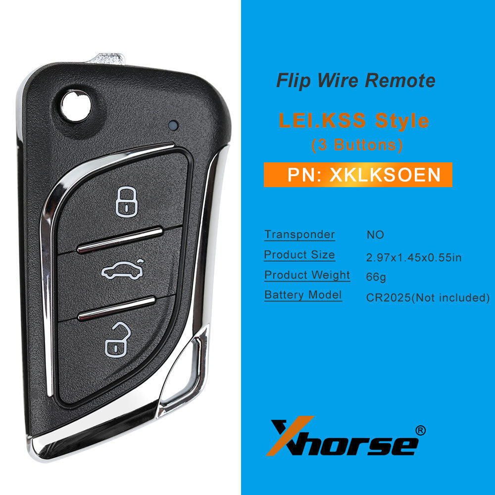 XKLKS0EN Wire Remote Key for Lexus Style 3 Buttons For VVDI Key Tools