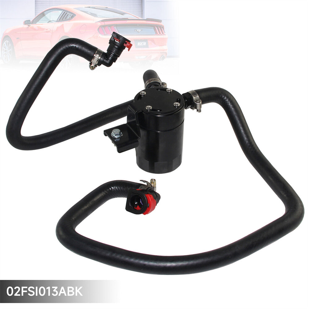 Baffled PCV Side Oil Catch Can Kit For 2015-2022 for Ford for Mustang 2.3L EcoBoost BK