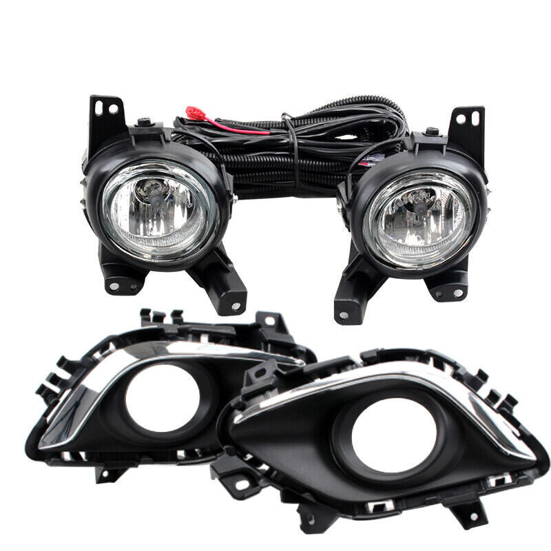 Set LED Daytime Running Lights Fog Lamps Bezel Wiring for Mazda 6 2014-2016