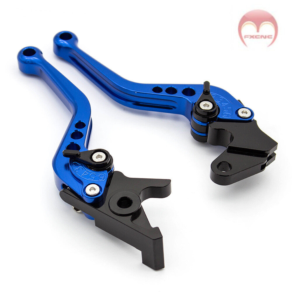 CNC motorcycle brake and clutch lever suitable for Yamaha YFZ450 YFZ450R 2008 2009-2018 Blue