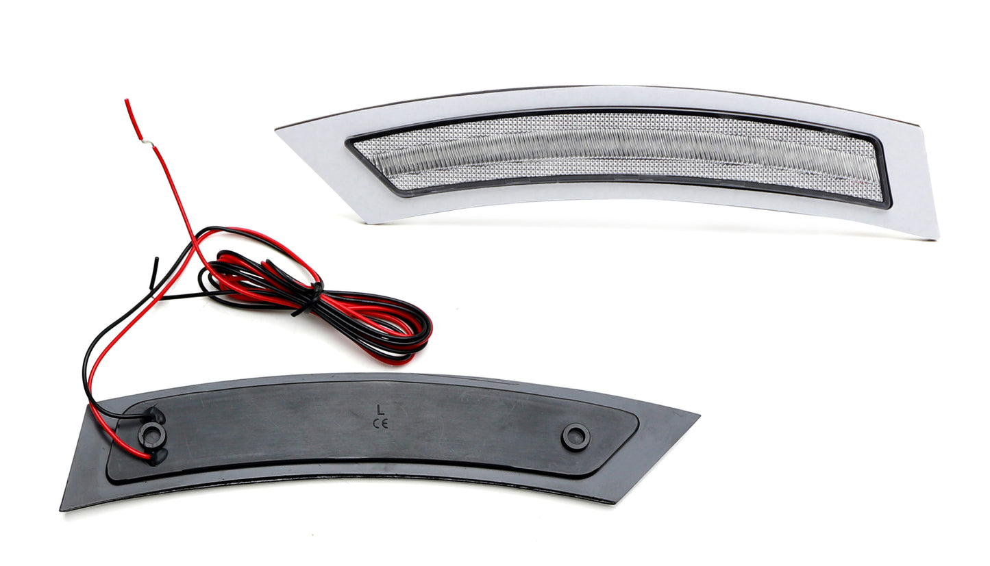 Clear Lens LED Bumper Reflector Replace Side Markers For 07-12 for BMW E92 3 Series