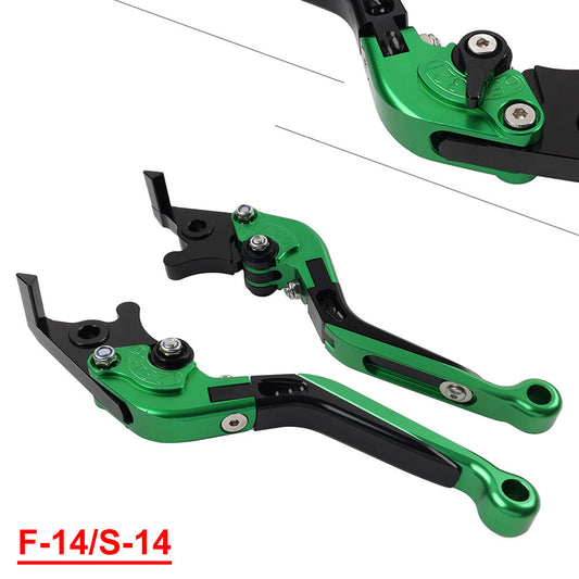 CNC FoldingExtendable Brake Clutch Lever for Suzuki DL1000/V-STROM GSX1400 Green