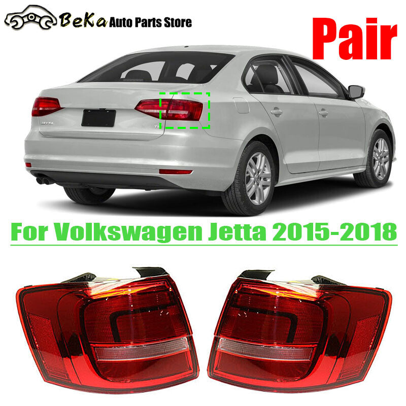 Applicable to for Volkswagen for Jetta 2015 - 2018 LH RH exterior taillights, taillights, rear brake lights.