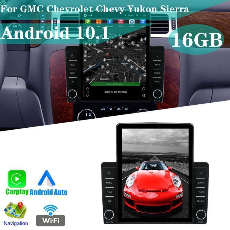 Car Stereo Radio GPS For 2007-2014 for Chevrolet Silverado w/ Car-play Android Auto
