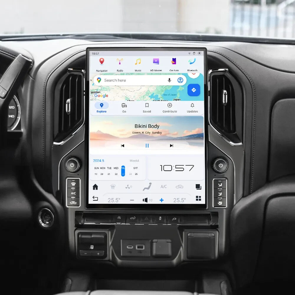 15.6 Android Navigation Car GPS Stereo Radio for Chevrolet Silverado for GMC for Sierra