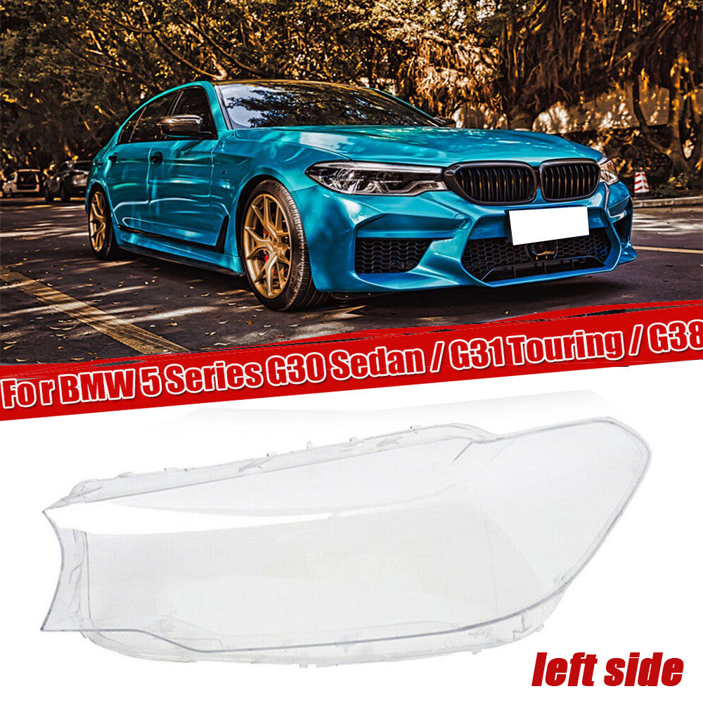 Headlight lens cover on the left side of for BMW 5 Series G30 G31 G38 2017 2018