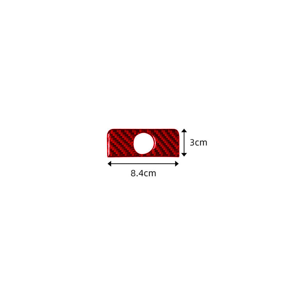 Red Carbon Fiber Inner ECON Button Switch Panel Cover for Honda Accord 2013-2017