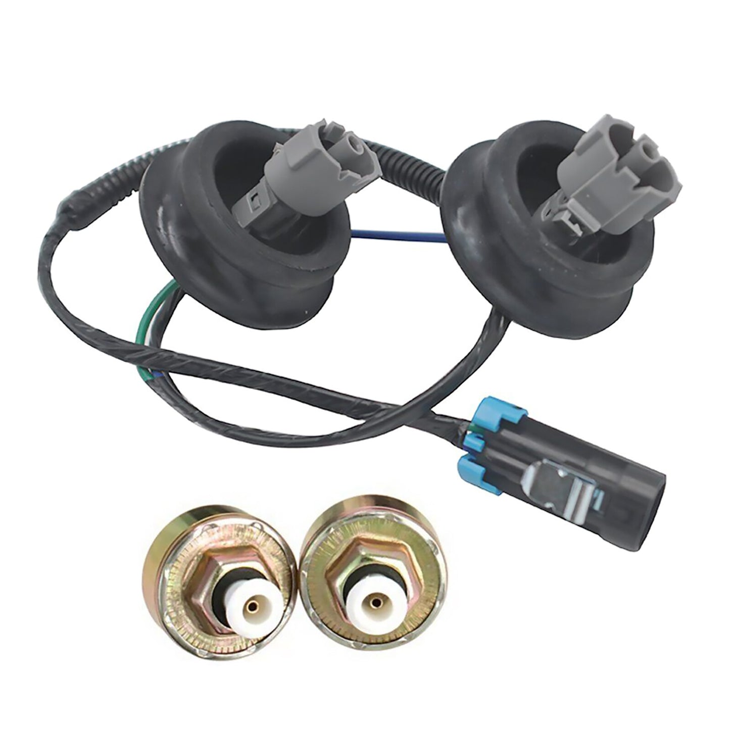 Replacement Dual Knock Sensors with Wiring Harness Set for Chevy for Cadillac