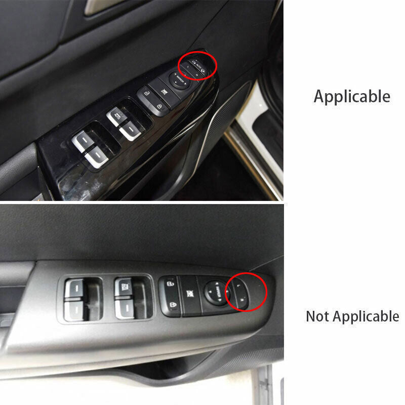 Glass Window Lifting Lock Panel Trim 4PCS for Kia Sportage 2017-20 Matte Silver