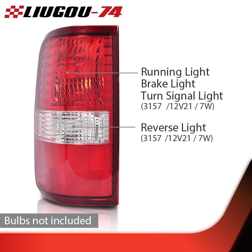 Taillights suitable for 2004-2008 for Ford F-150 F-150 rear brake lights on the left drive side.