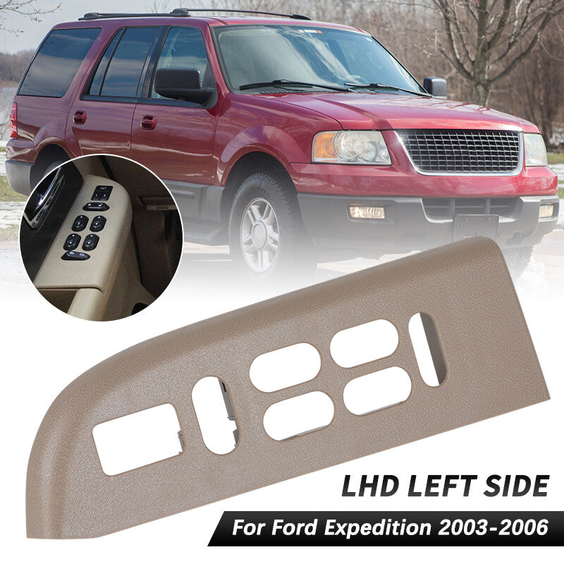 Left Driver Door Panel TAN Window Switch Bezel Fit for Ford Expedition 2003-2006