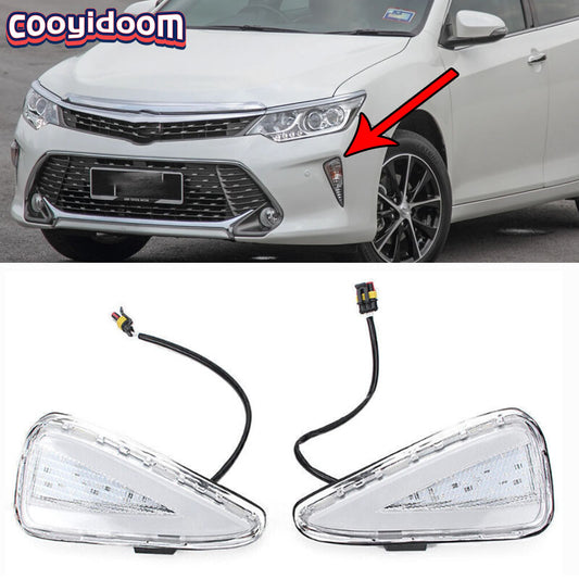 for Toyota for Camry 2015-2016 Auto LED DRL Daytime Running Fog Lights Lamp