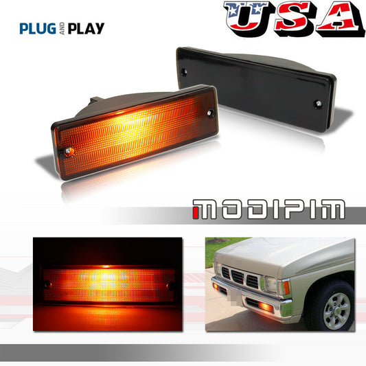 A pair of turn signals are compatible with the 1988-1997 for Nissan D21 hard-body pickup truck / 1988-1995 for Nissan Pathfinder.