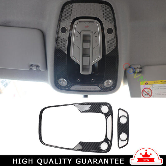 Car Front Reading Lamp Frame Cover Trim Fit for Audi A5 2017-2019 Carbon Fiber