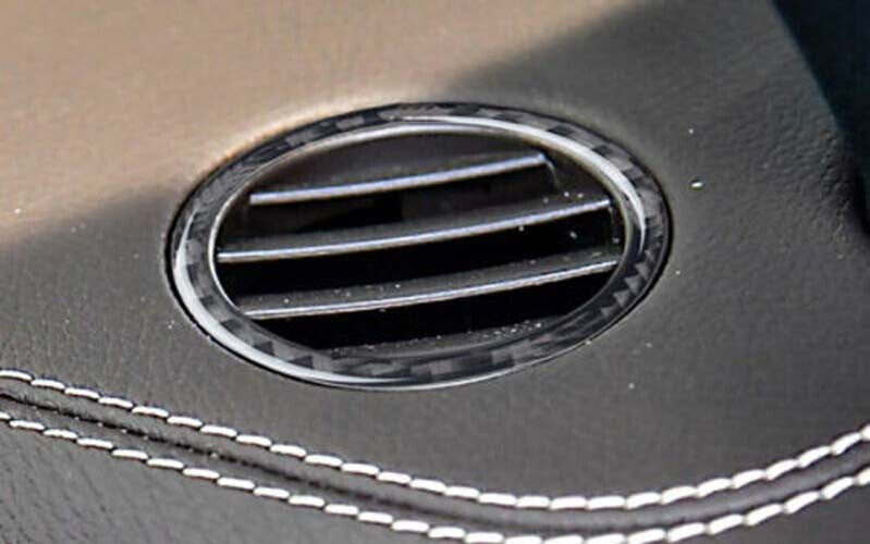for Benz GLE GLS 2016-2019 Real Carbon Fiber Instrument L&R Air Outlet Vent Trim