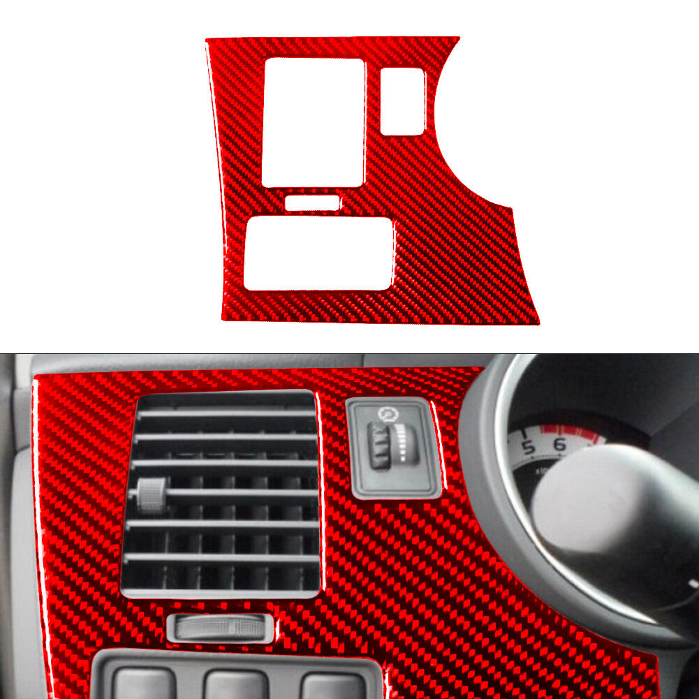 Red Driver Side Air Vent Trim Cover Decor Carbon Fiber for Toyota Tacoma 2012-15