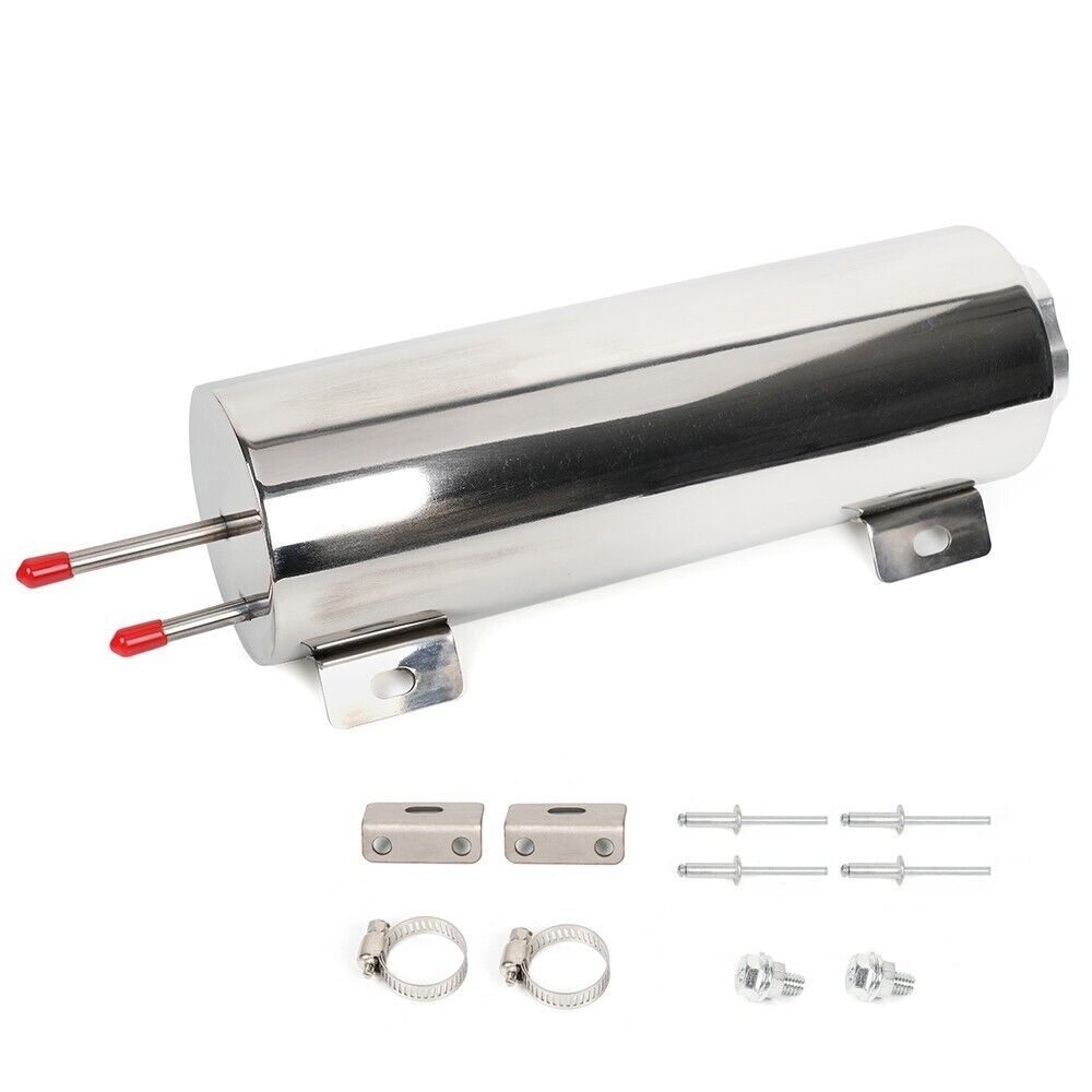 3 X 10 Stainless Steel 32OZ Radiator Coolant Overflow Puke Tank Can Polished
