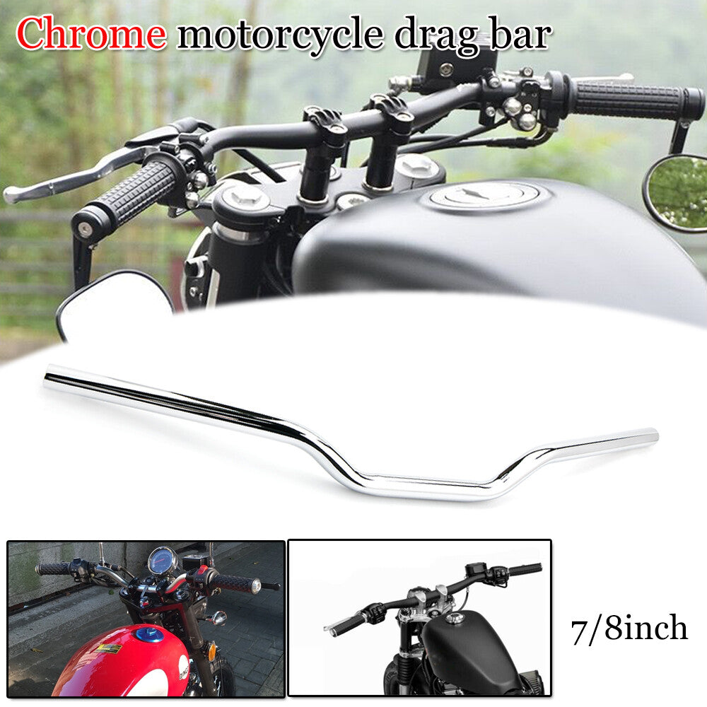 Motorcycle 7/8 22mm Drag Bar Handlebar for Honda Chopper Bobber Universal