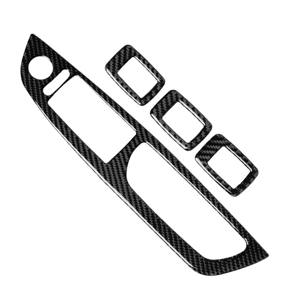 Door Window Button Frame Cover Trim for BMW X5 E70 X6 E71 08-13 RHD Carbon Fiber