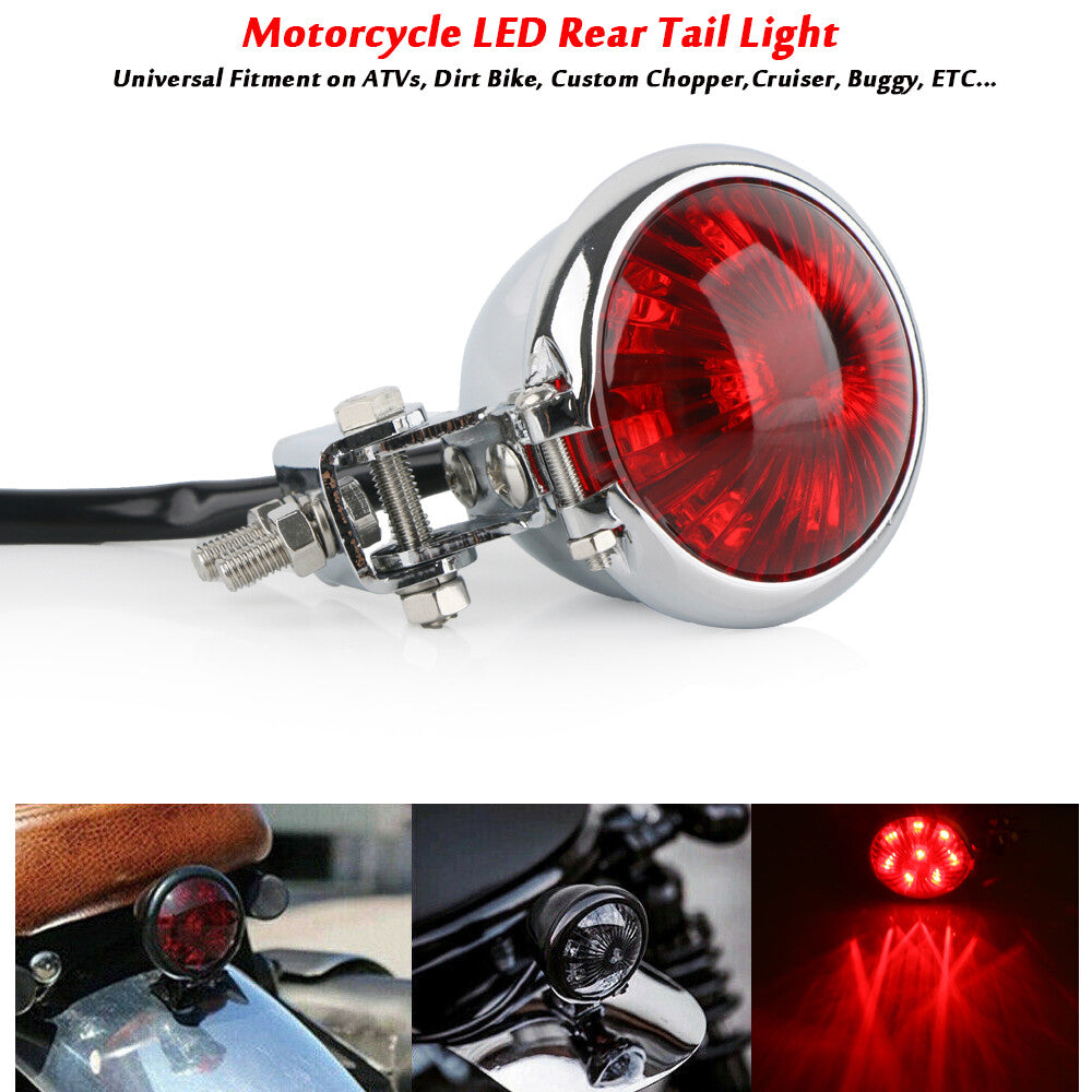 Motorcycle LED taillights and brake lights suitable for Harley Cafe Racer Bobber Chooper