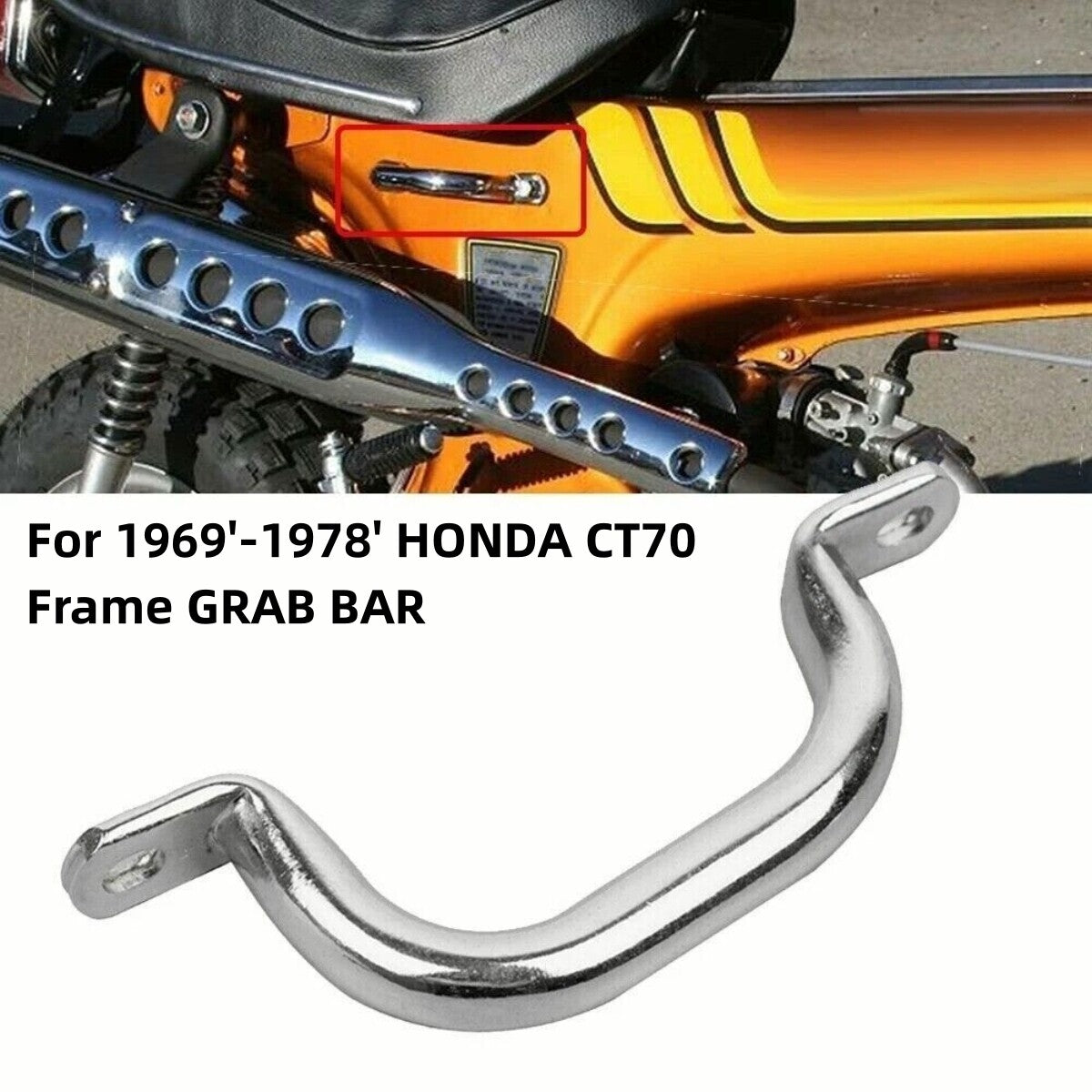 new replica of the drop handle for Honda CT70 frame GRAB BAR 1969-1978.