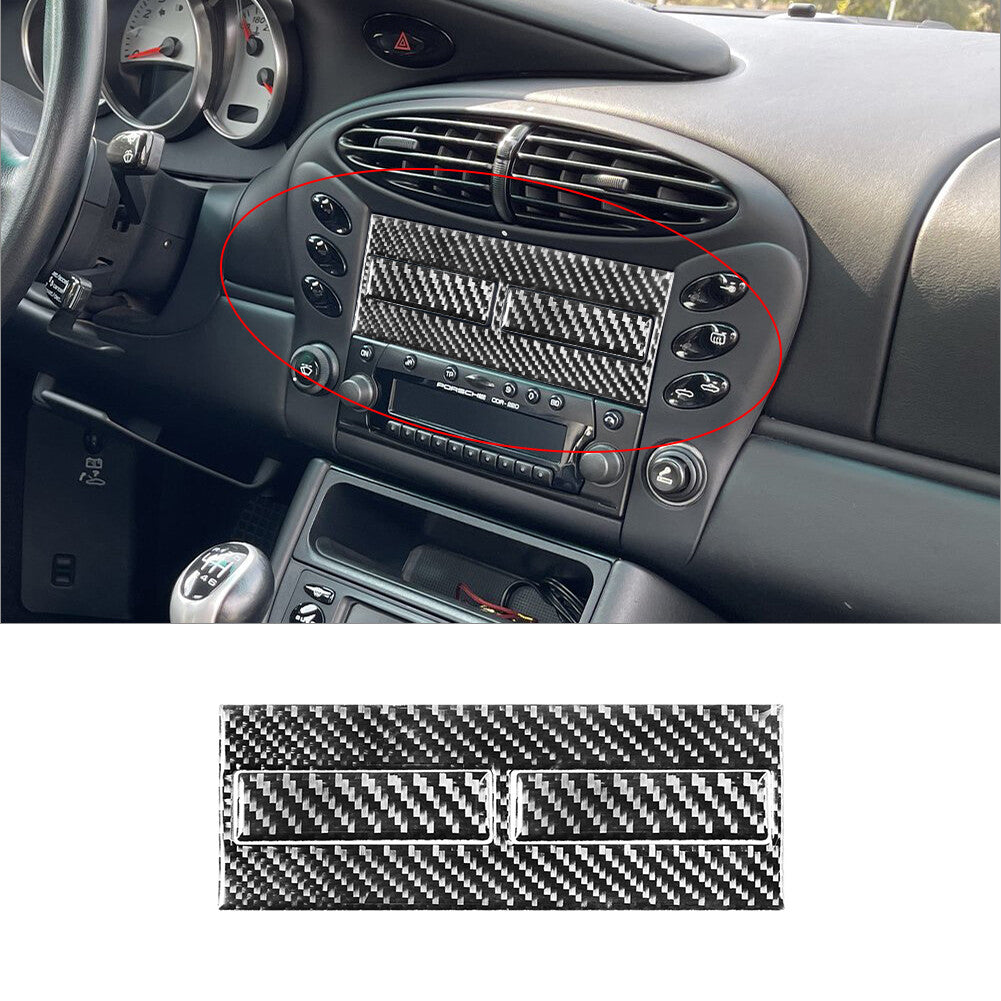 3x for Porsche /996 1998-2004 carbon fiber beverage holder trim red