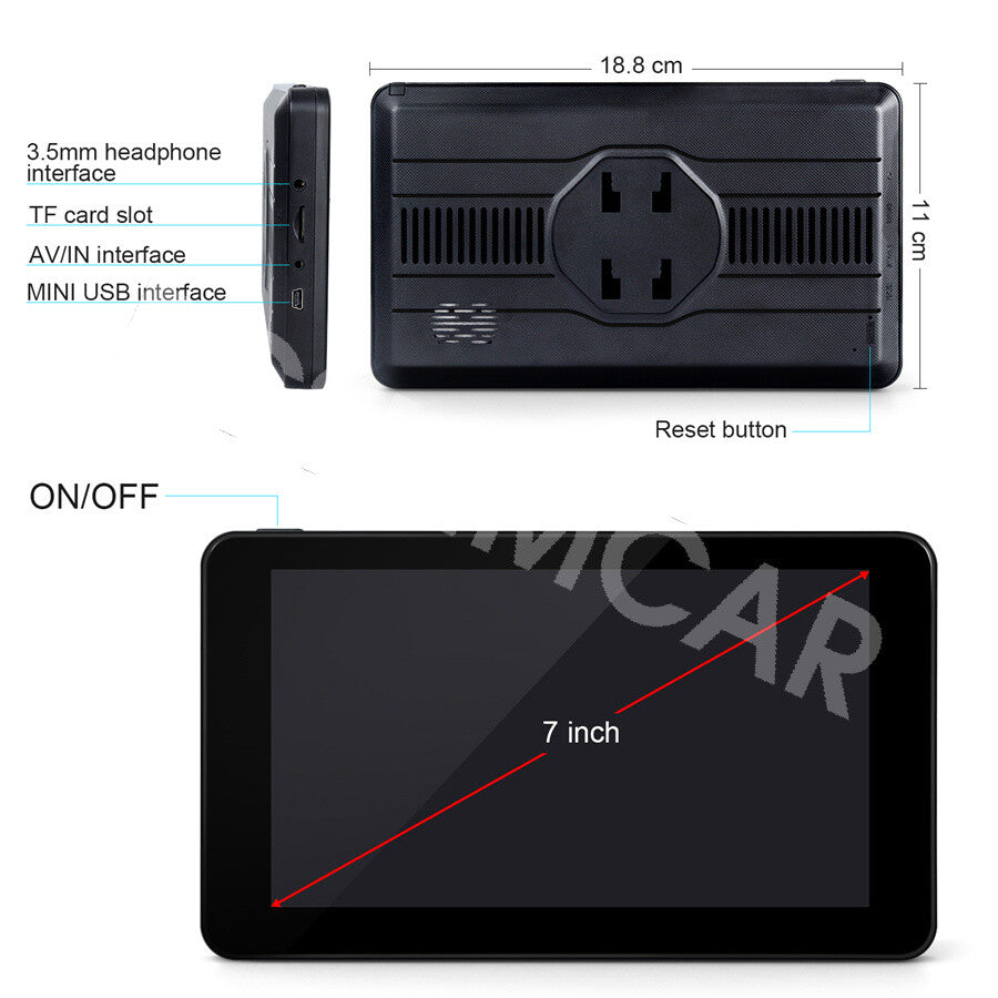 Car Navi Multimedia Video Monitor Touch Screen For Apple CarPlay Android Auto