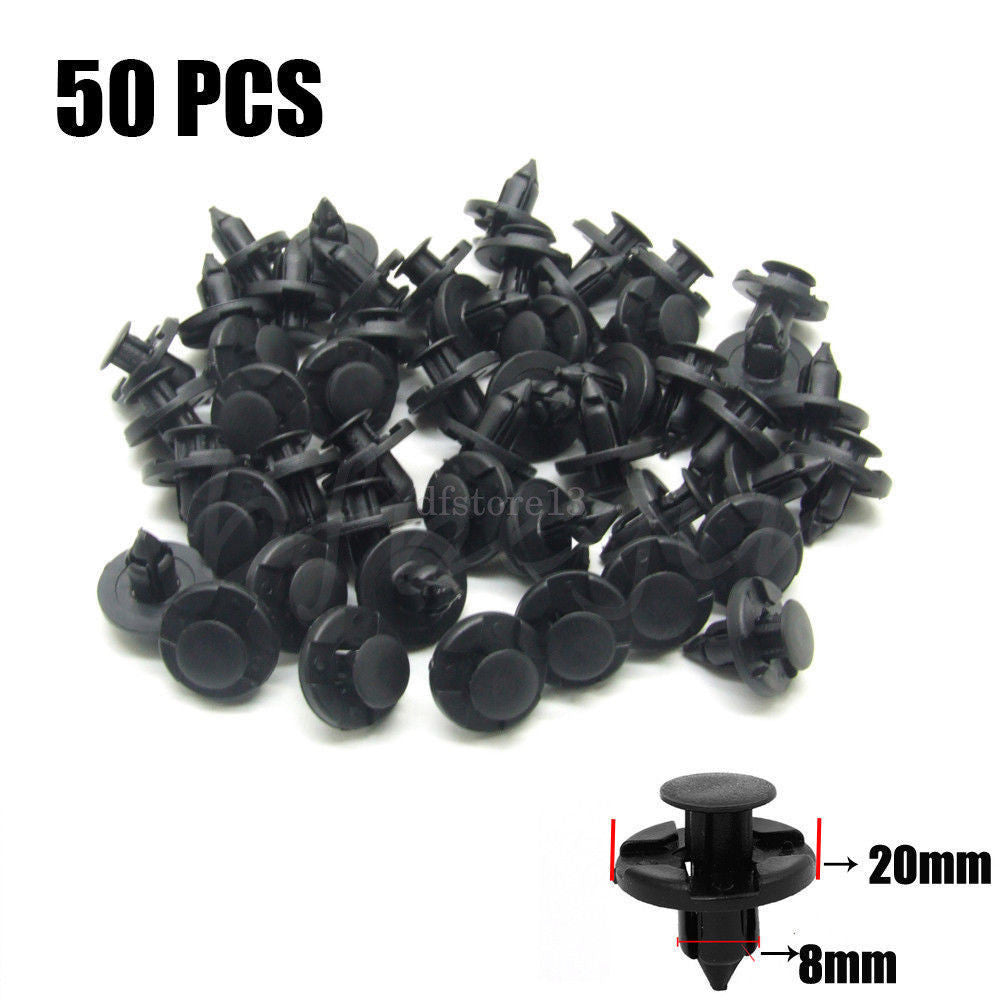 100x Automotive Rivet Mudguard Fixer Anti-collision Mudguard Push Clip Suitable for Japanese Plastic Products