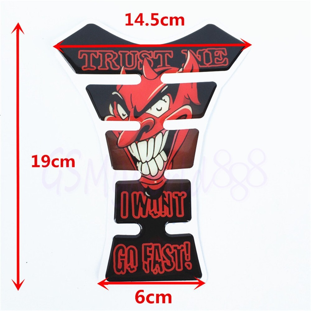 Tank Pad Devil Decal Stickers Emblem Fit for Z400 Z650 Z900 Z800 W650 W800 ZH2