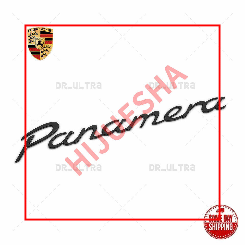 Gloss Black for PORSCHE for Panamera Letters Rear Badge Emblem Look Deck Lid