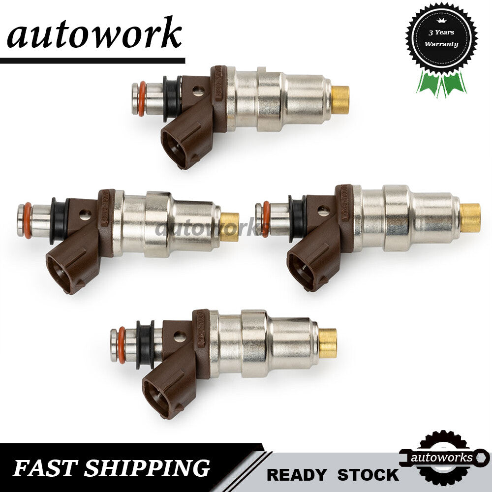 Set of 4 23250-75050 fuel injectors for Toyota Tacoma 4Runner T100 2.7L 2-Hole