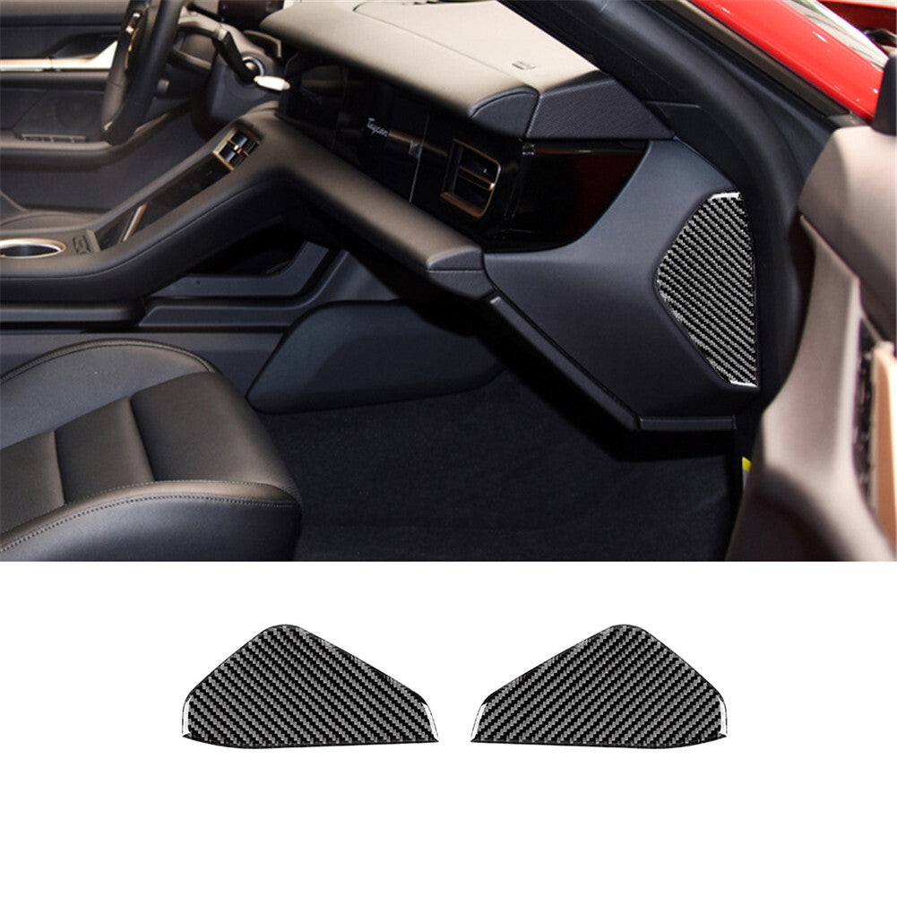 Carbon fiber door collision protection trim for Porsche Taycan 2019-2022
