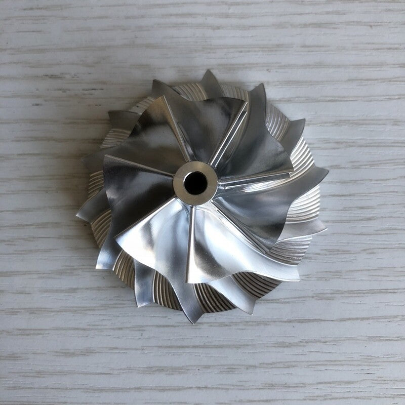 TD04HL 43.50/62.00 mm 7+7 Blade High-Performance Turbine Billet Compressor Wheel