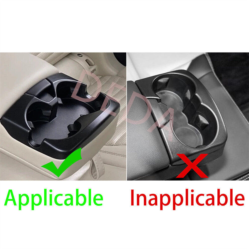 Carbon Fiber Rear Water Cup Holder Trim for Land Rover Discovery Sport 2015-2019