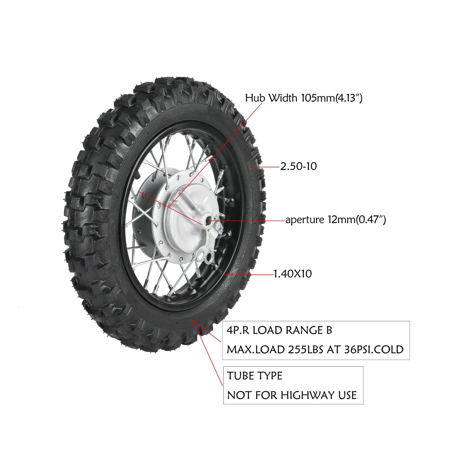 Complete plastic fender kit, for seat handles, 10-inch wheels, 2.5-10 inch wheels suitable for CRF50 XR50