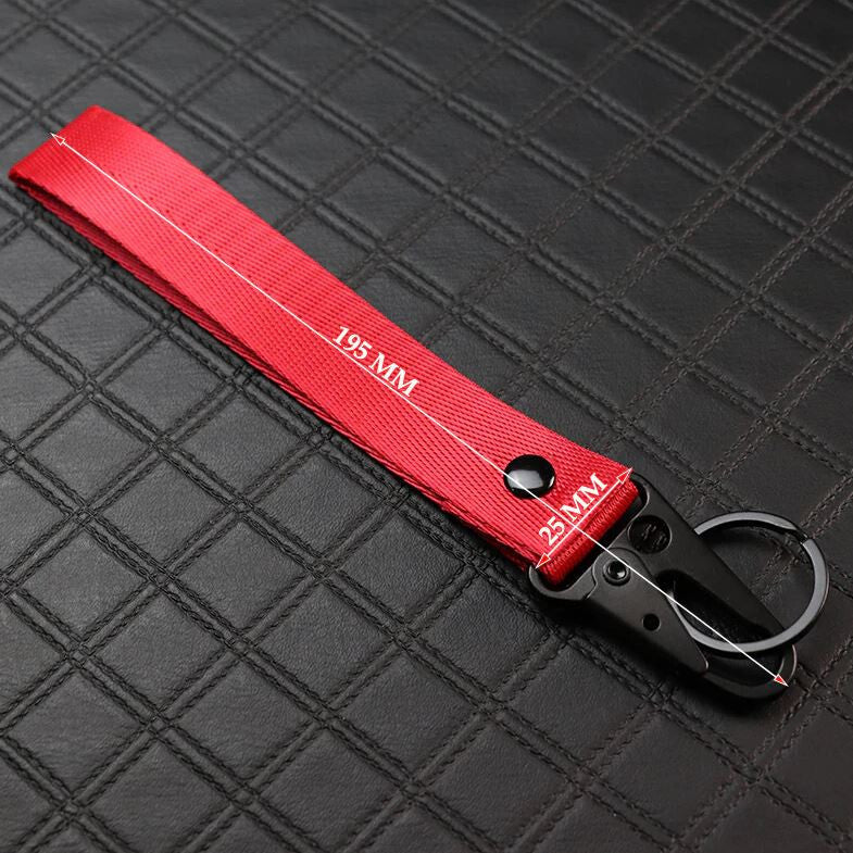 Car key fob metal key ring badge lanyard red for Acura for Subaru Mugen