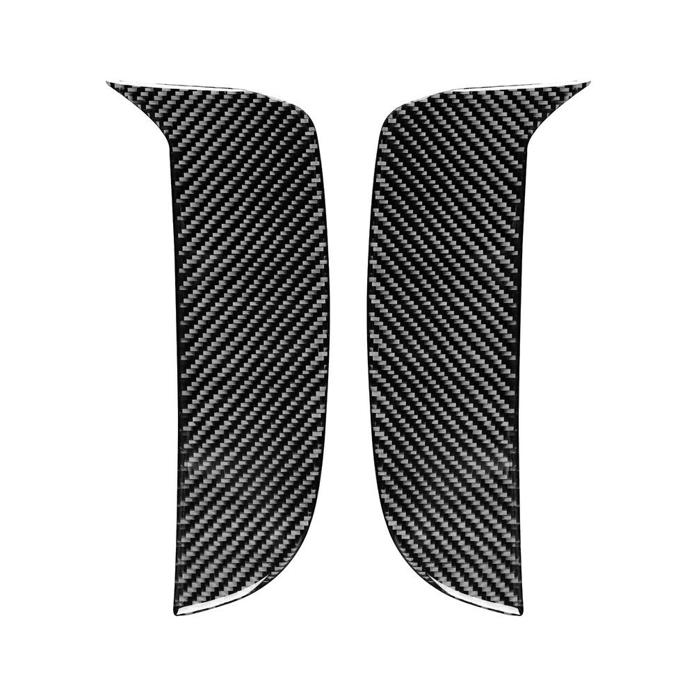 2X Carbon Fiber Exterior Front Fog Light Strip Trim for Porsche Macan 2019-2021