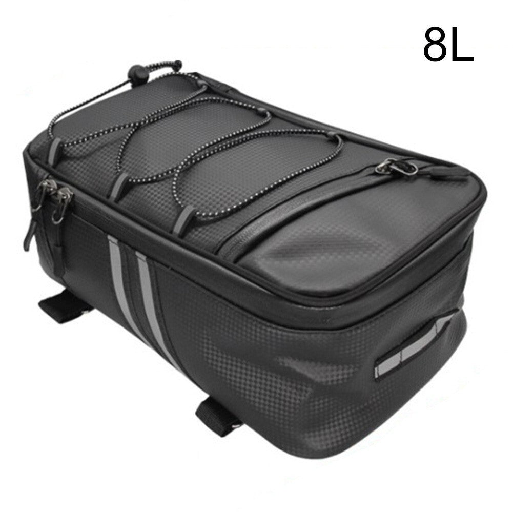 Motorcycle Tail Bag PU-Leather/Waterproof Large Capacity Storage Luggage Bag 8L